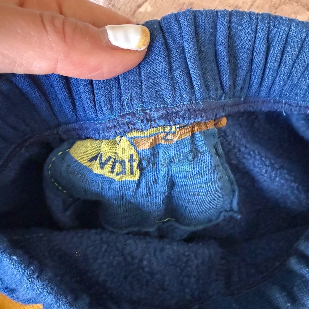 Aviator Nation Kids Blue Joggers with Smiley Face and Stripped Blue Hoodie Set - Picture 14 of 16